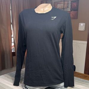 Gymshark Black Long Sleeve Crew Neck Women's Top